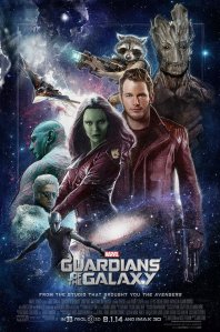 GUARDIANS OF THE GALAXY poster- my pick for the second best movie of the year.