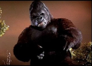Kong's looking mighty ferocious in the 1976 KING KONG.